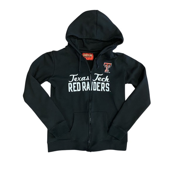 Cover One Other - Texas Tech Red Raiders Hoodie Full Zip Cover One Black XL NCAA Kids Unisex